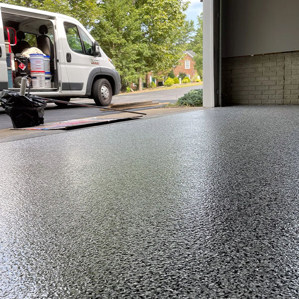 New concrete garage floor